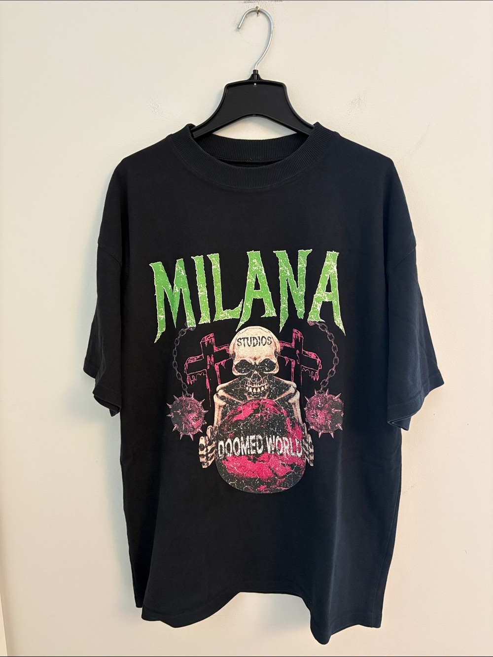 Milanna Studio - 'Doomed World' Graphic Tee Size M
